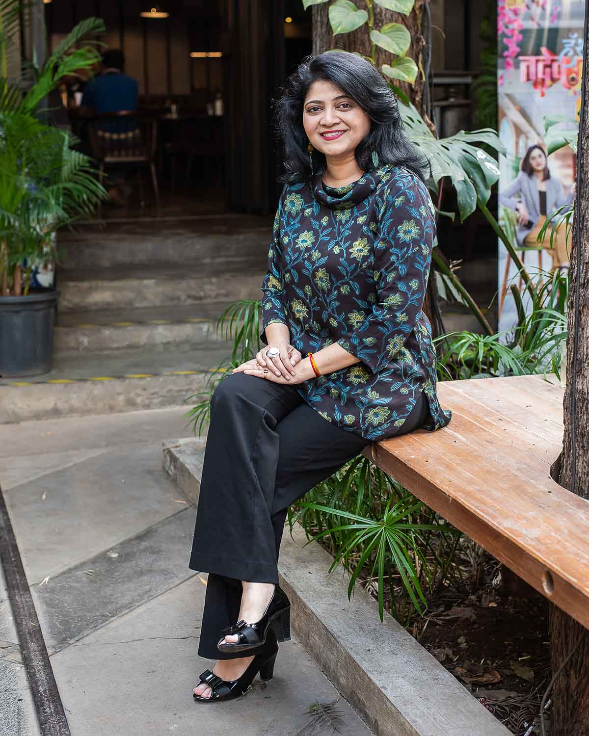 Modal silk Black Short Kurta