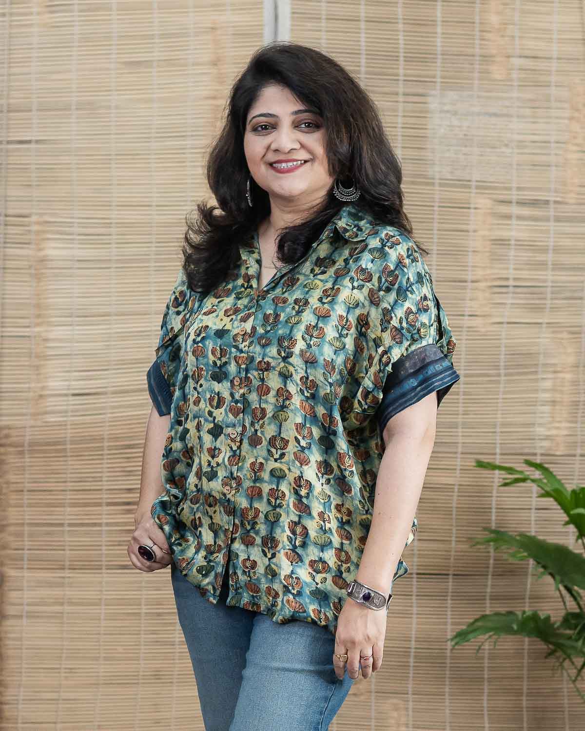 Modal silk comfort fit casual shirt