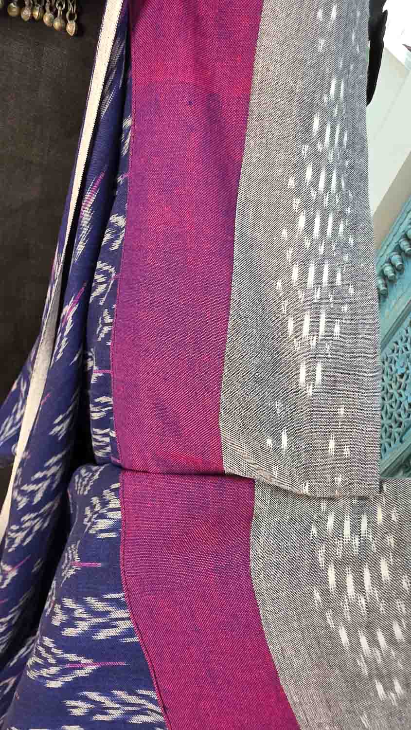 Exclusive Ikkat with color collage patchwork