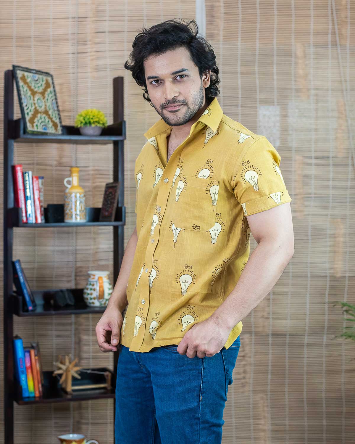 Men's Ting Signature Print Half Shirt