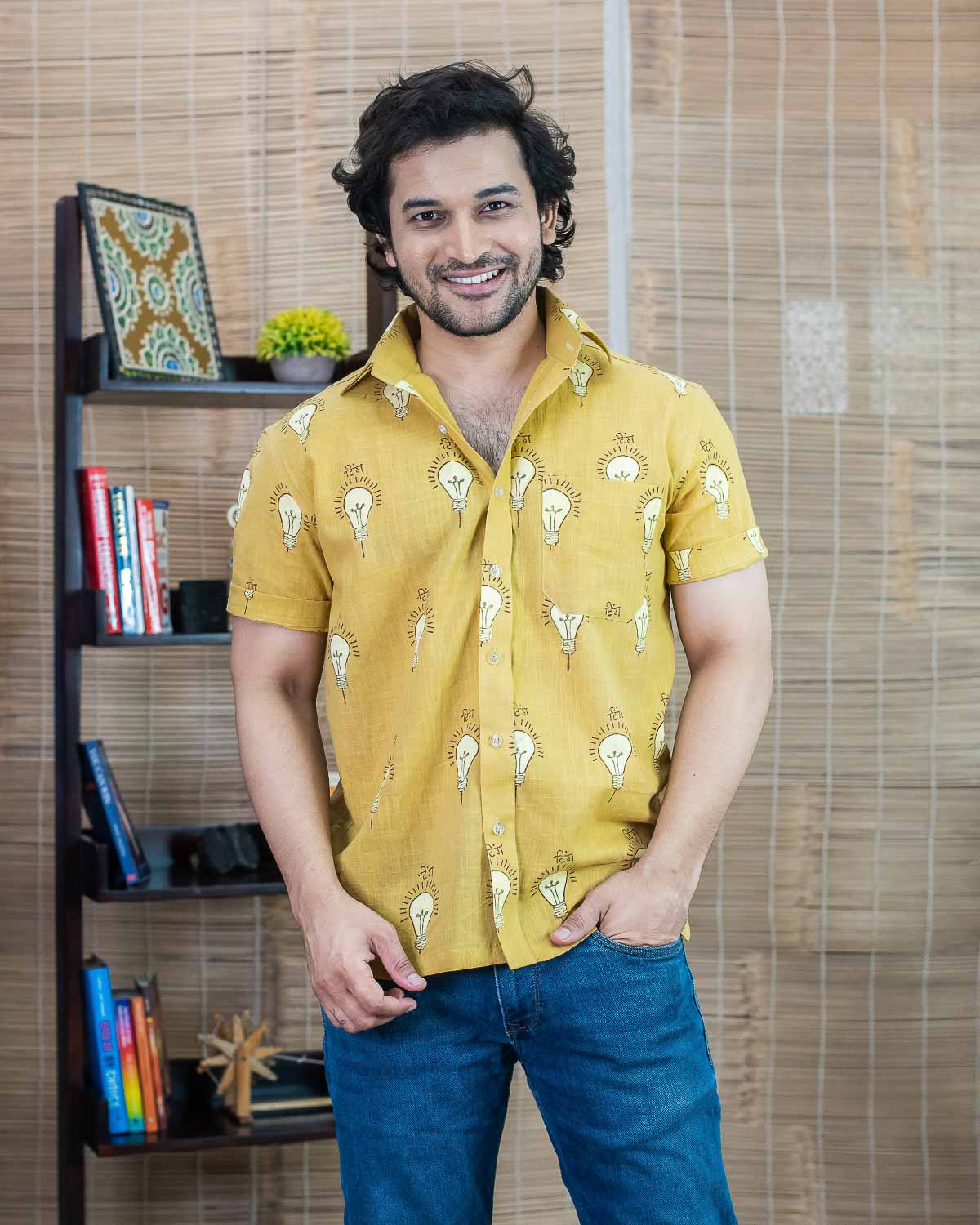 Men's Ting Signature Print Half Shirt