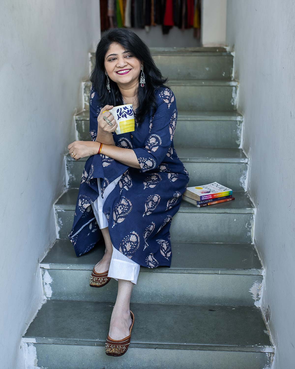 Indigo Signature Superior Slub mughal butta kurta