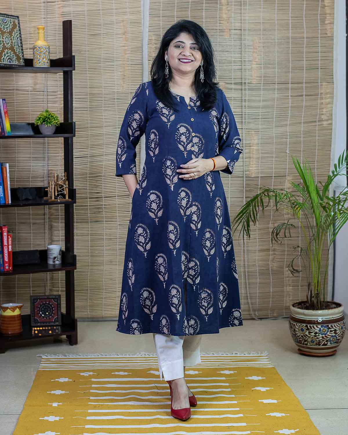 Indigo Signature Superior Slub mughal butta kurta