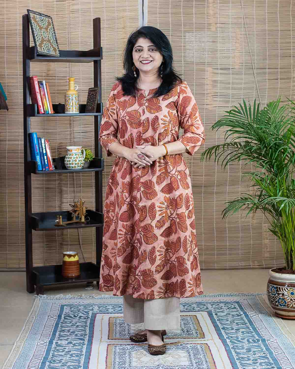 Signature Slub cotton vanaspati kurta