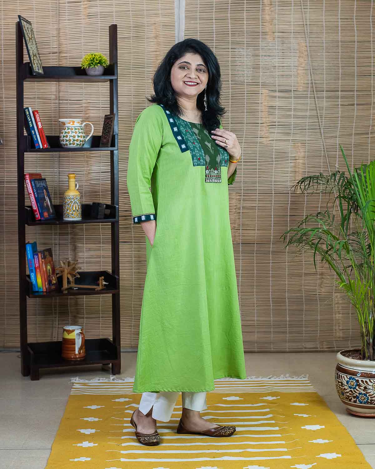 Green Ikkat exclusive Dress Cum Kurta for women – Rush Me Fashions Pune