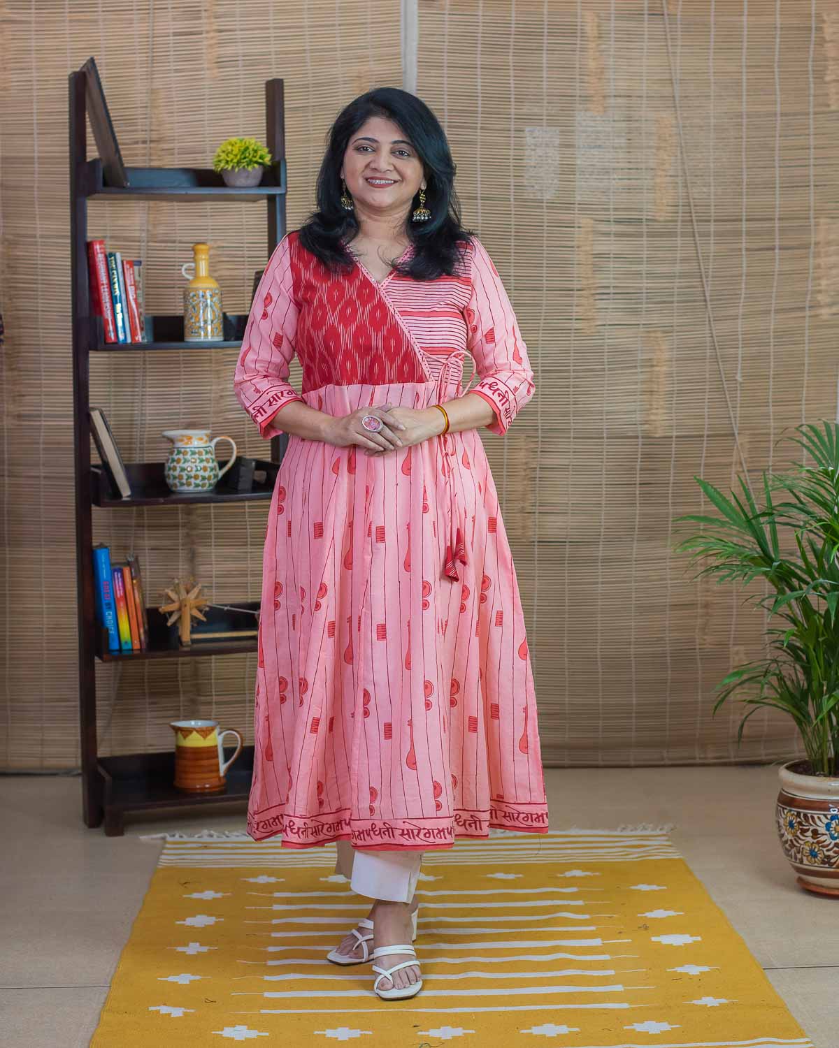 Bandish Designer hand block printed Anarkali