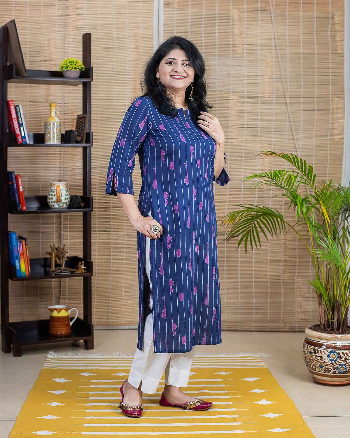Bandish Signature blue purple Kurta