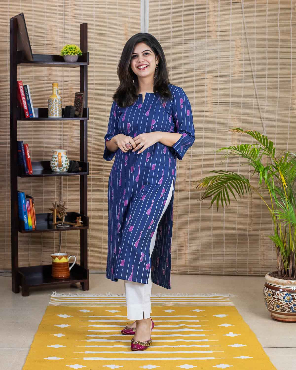 Bandish Signature blue purple Kurta