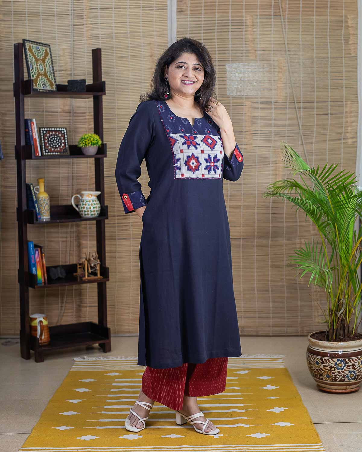 Telia Ikkat exclusive A line Kurta with slits