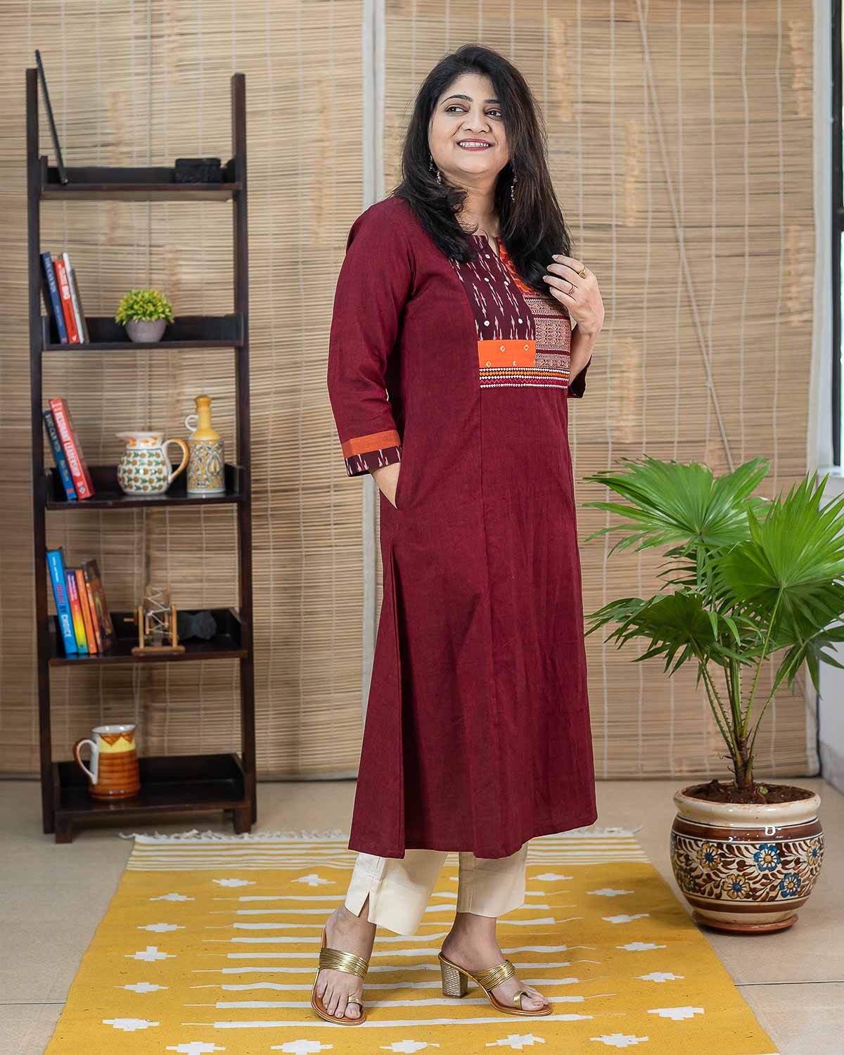 Exclusive sambalpur ikkat with Zari & bandhej Kurta