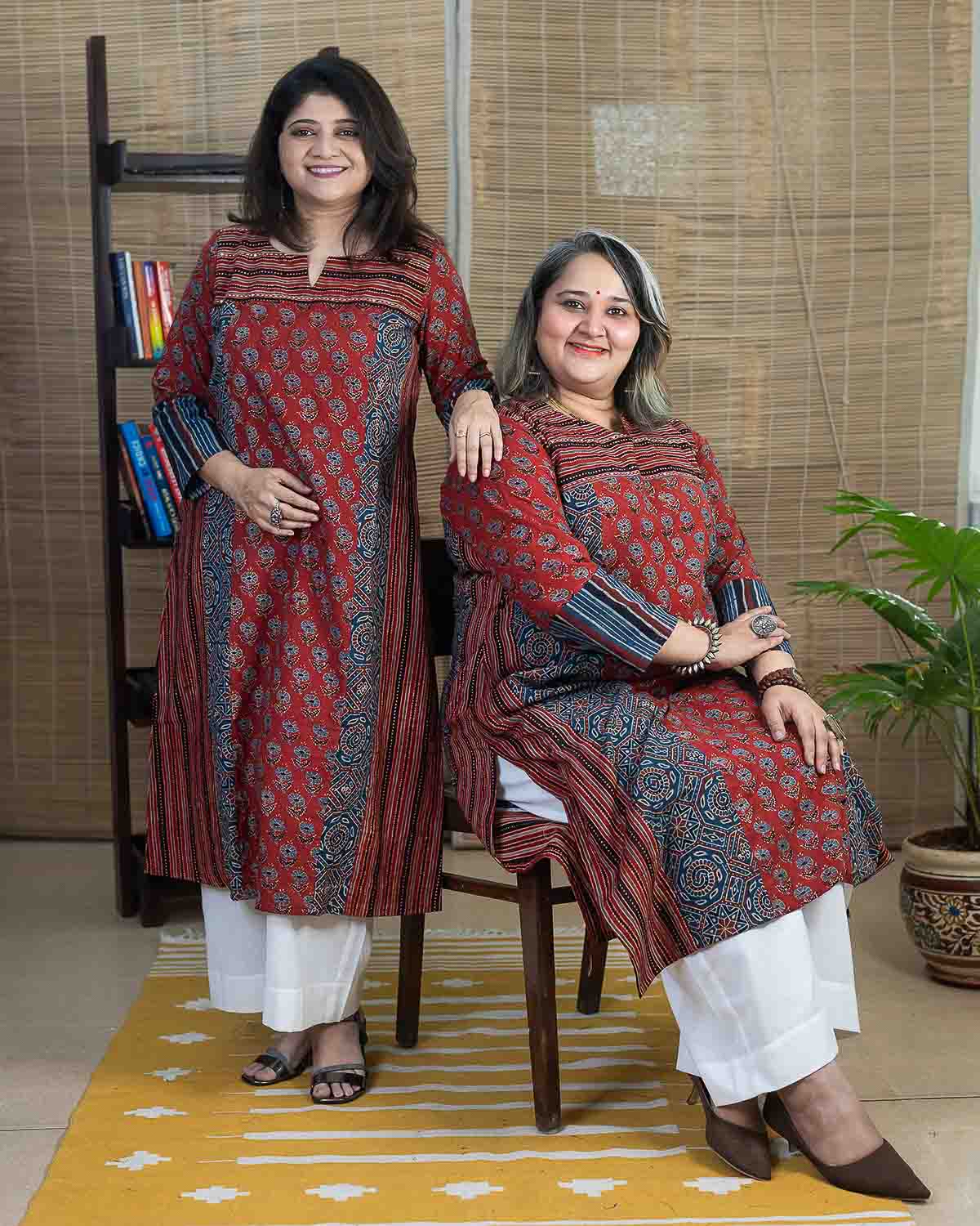Ajrakh Hand block printed inhouse designed Dress Rush Me Fashions