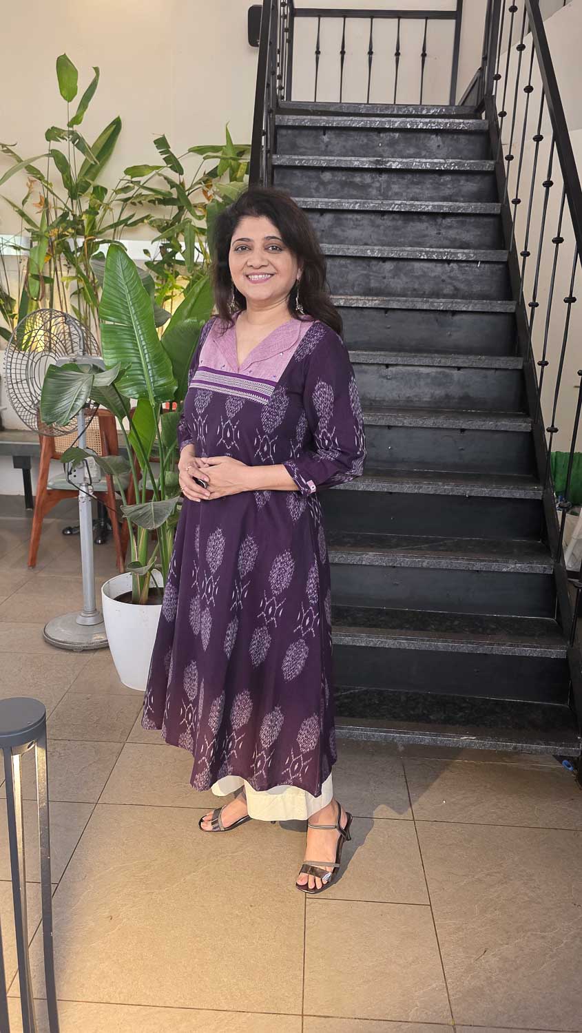 Purple Ikkat & Ilkal dress / kurta