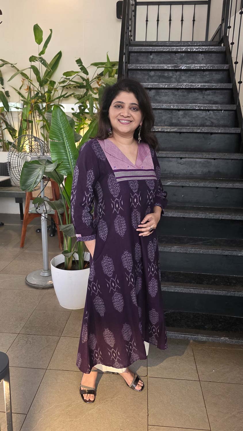 Purple Ikkat & Ilkal dress / kurta