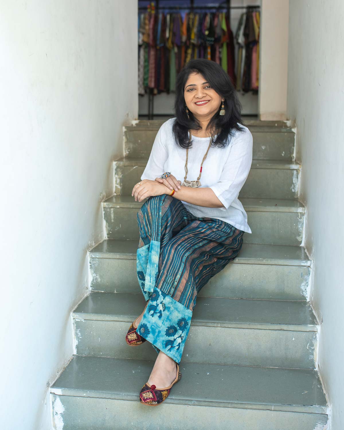 Modal silk trouser with lining