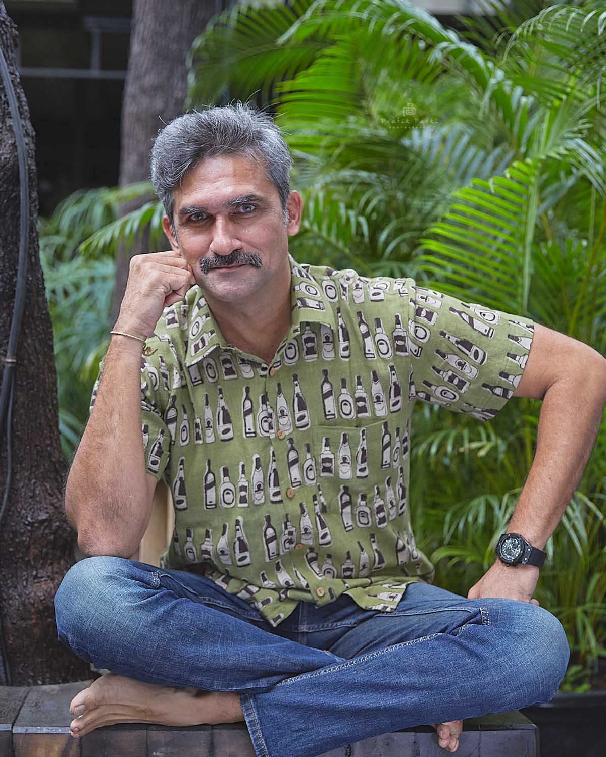 Green Bottles Print Shirt - Signature collection