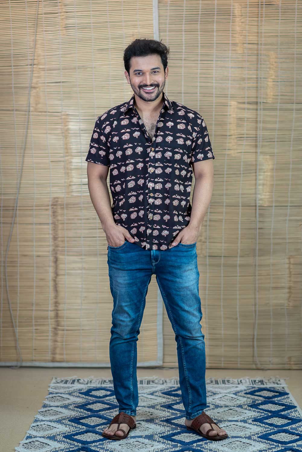 Bachpan Print Shirt Signature Collection – Black