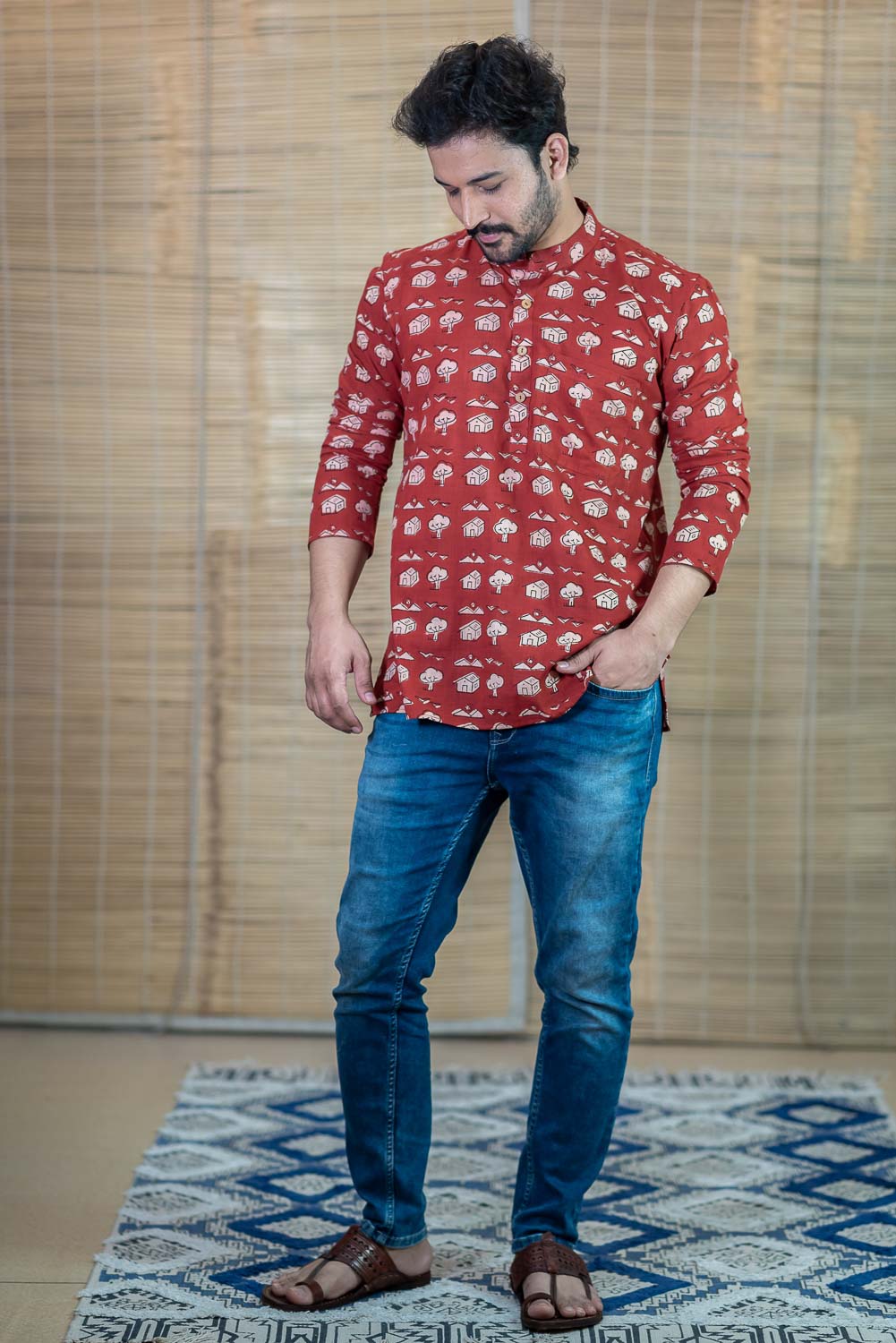 Red Bachpan "Signature Collection" Short Kurta