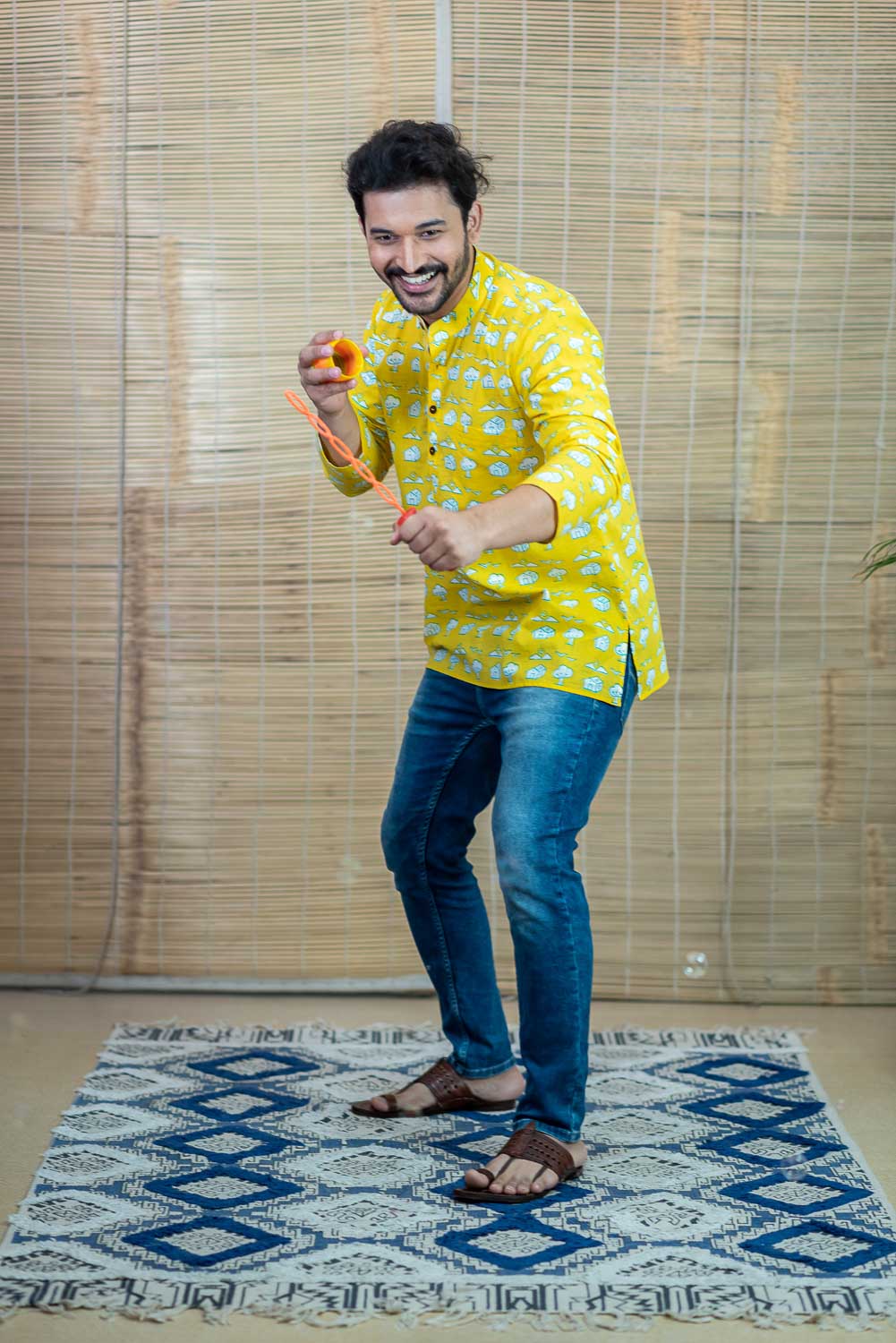 Bachpan "Signature Collection" Yellow Short Kurta