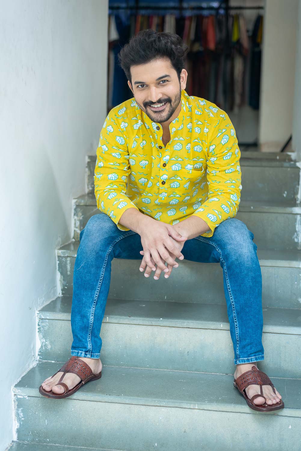 Bachpan "Signature Collection" Yellow Short Kurta