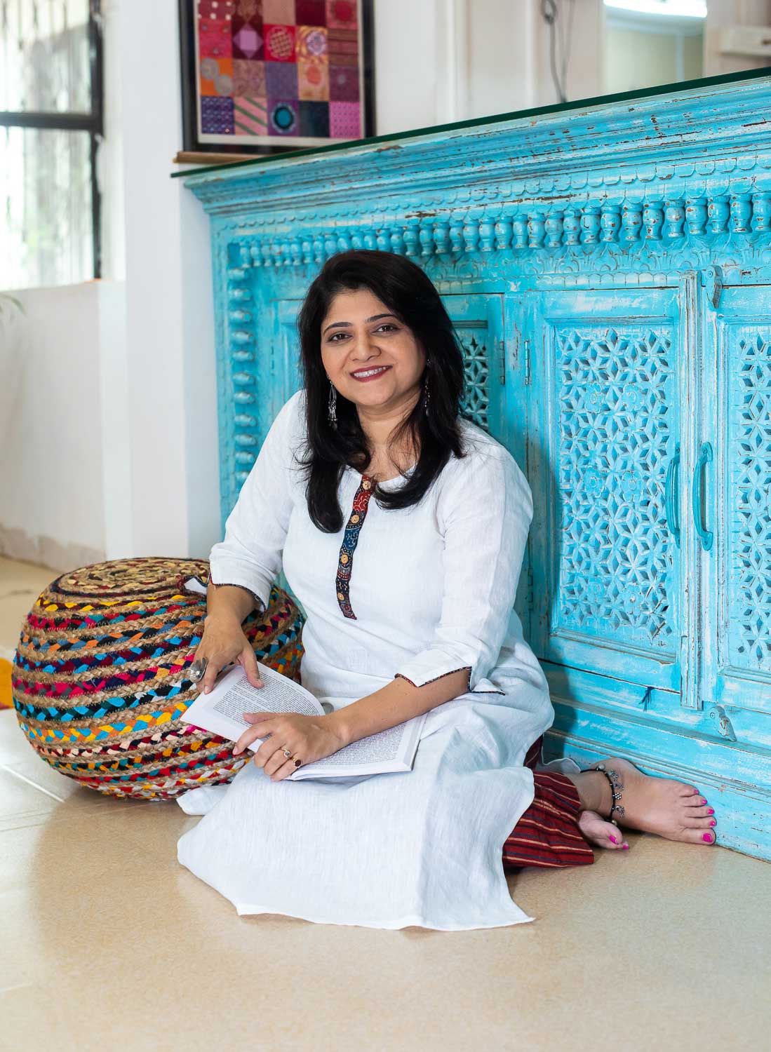 Creamish White Linen Kurta