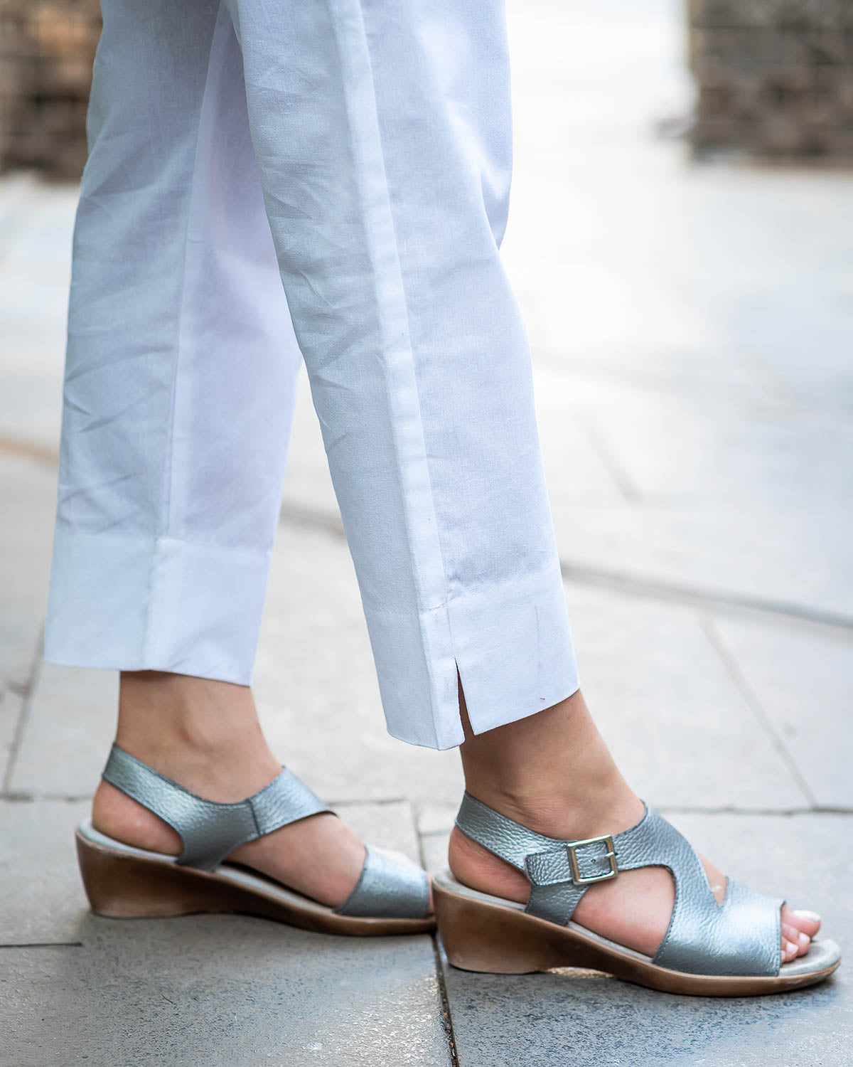 White khadi cotton Trouser