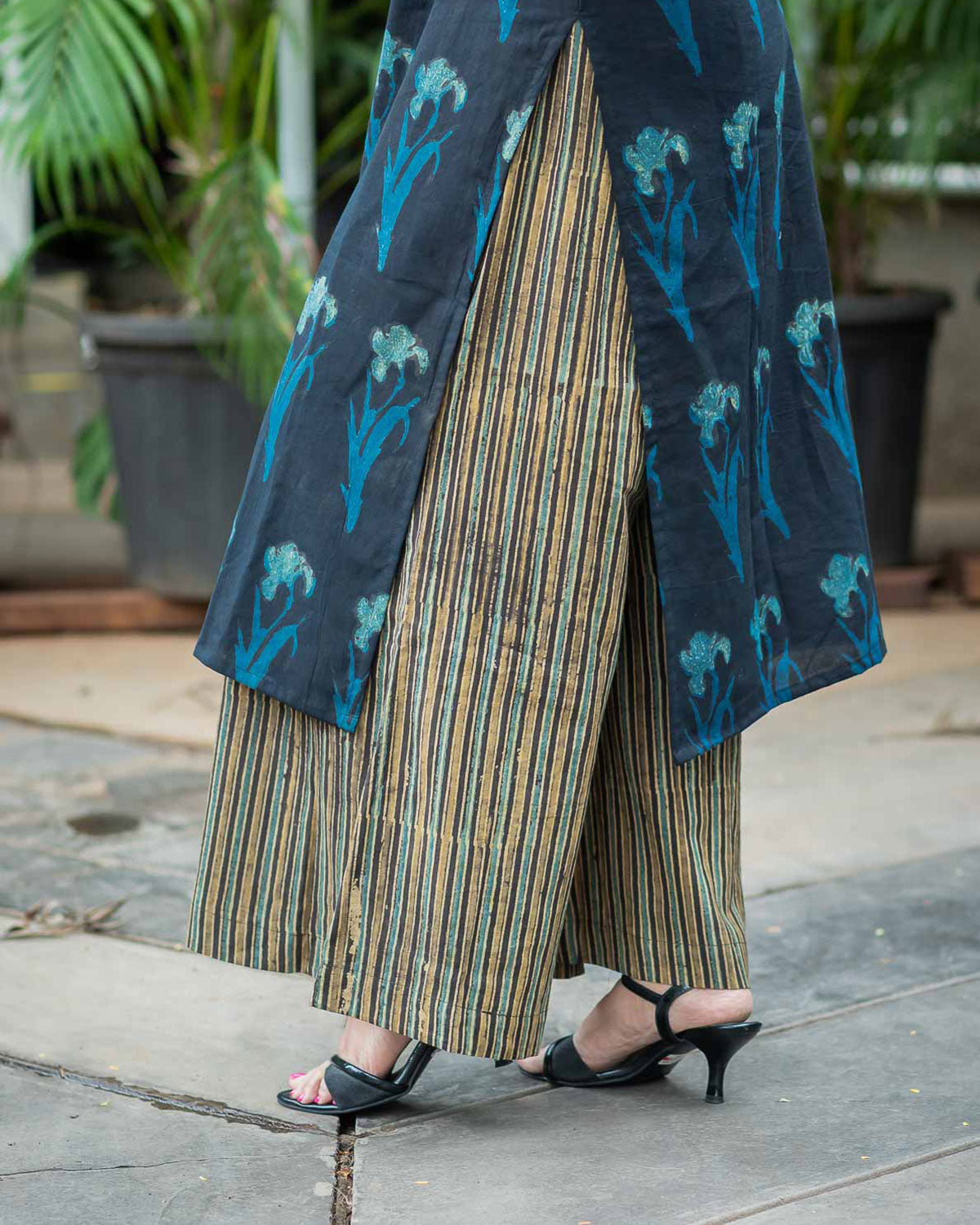 Ajrakh Striped Pallazzo