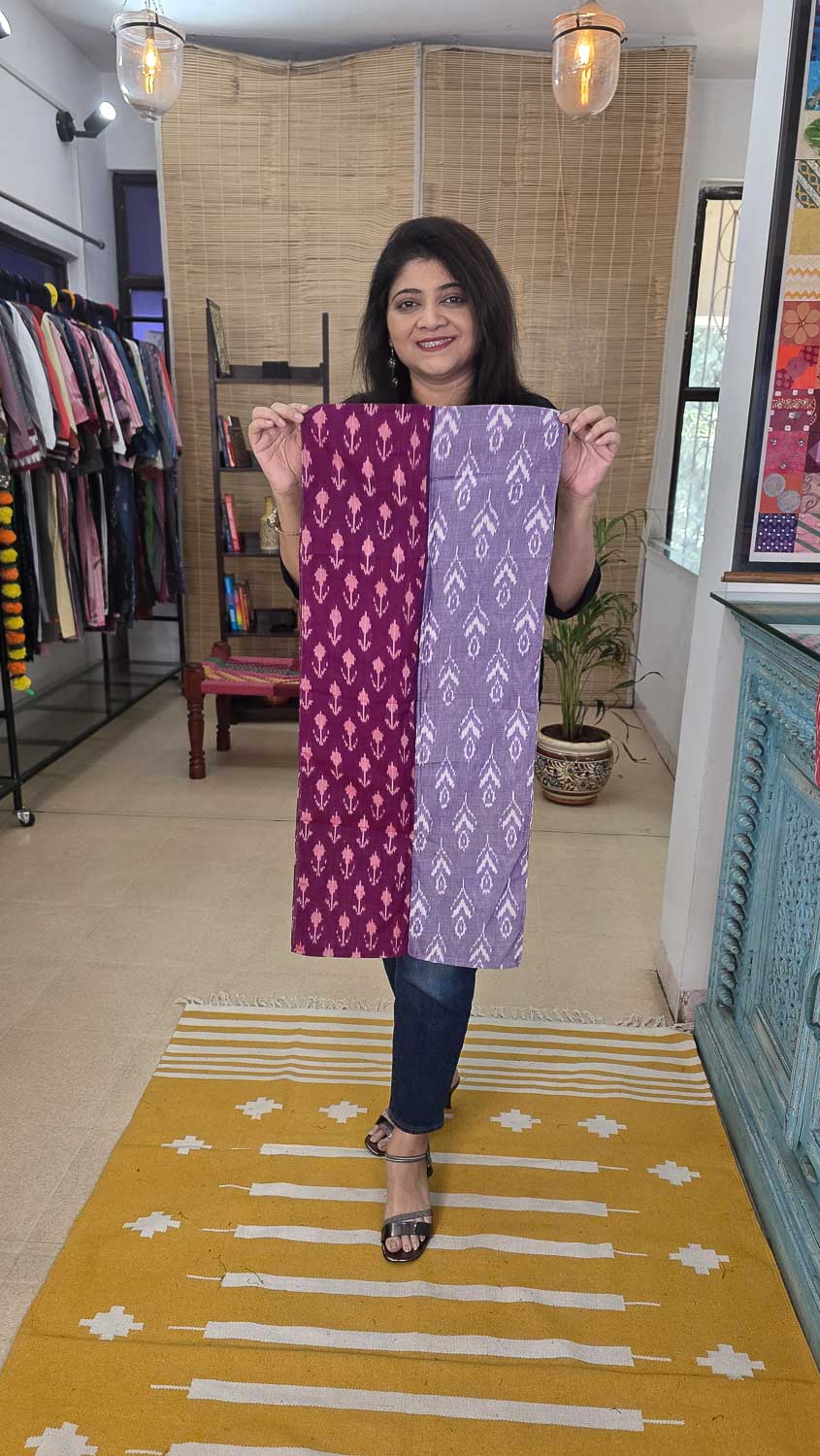 Ready to wear Scarves in silk Ikkat