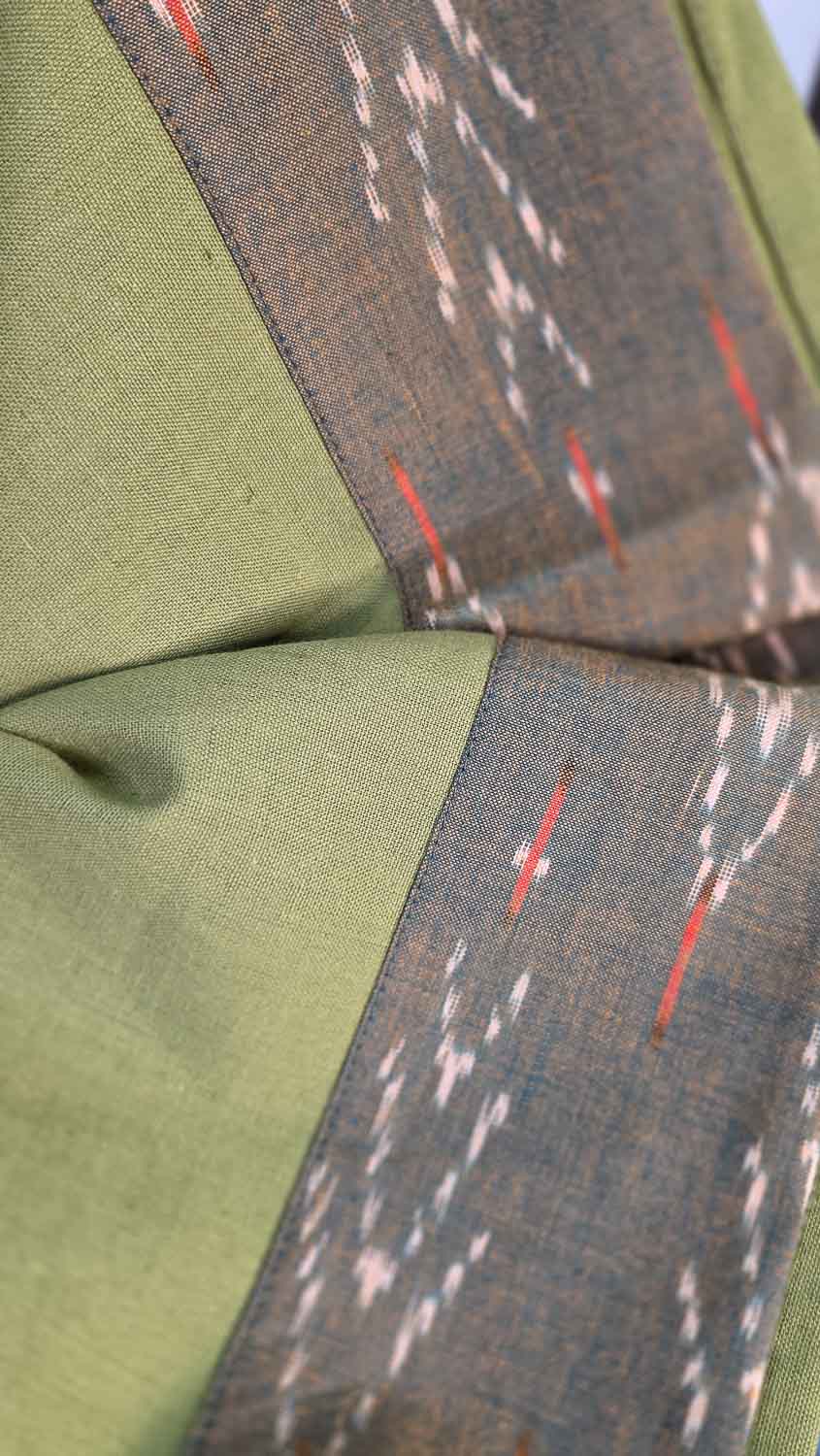 Green Sambalpur Ikkat Patchwork