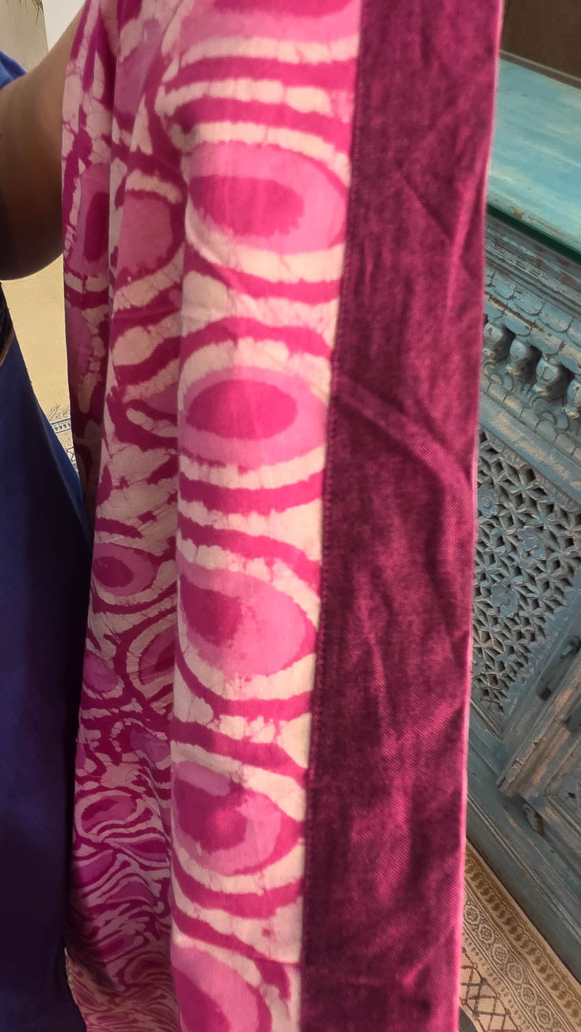 Patterned kurta fabric with hand embroidery