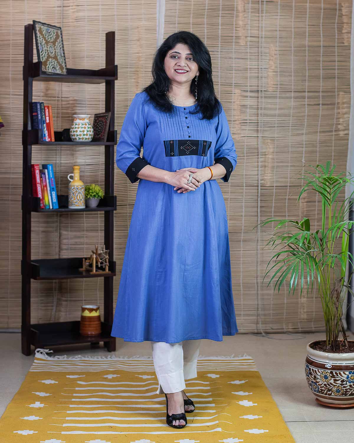 Exclusive A line kurta with Tangalia (Dana) work
