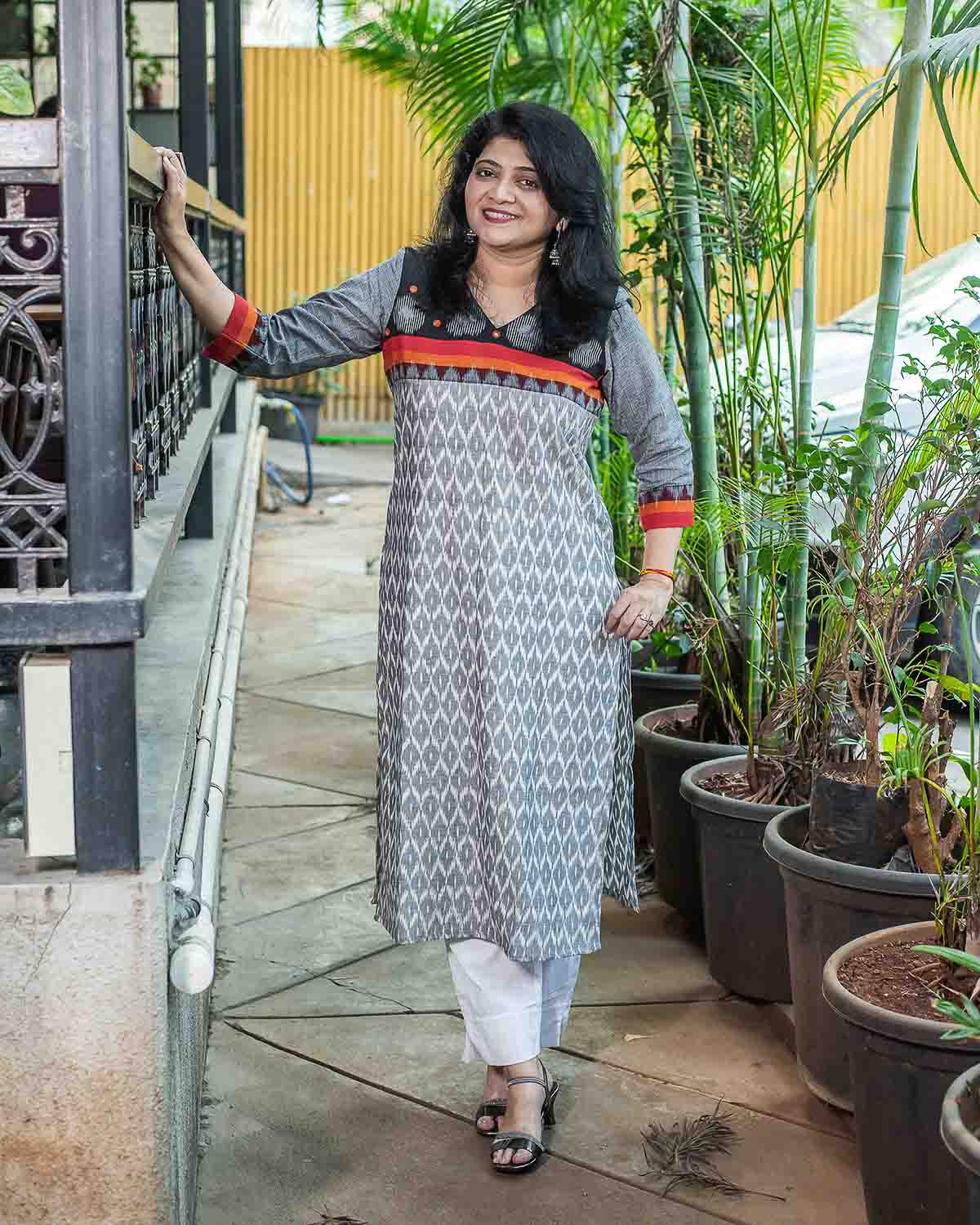 Exclusive Ikkat Straight fit kurta