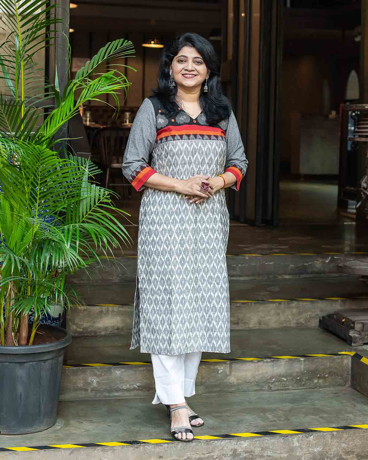 Exclusive Ikkat Straight fit kurta