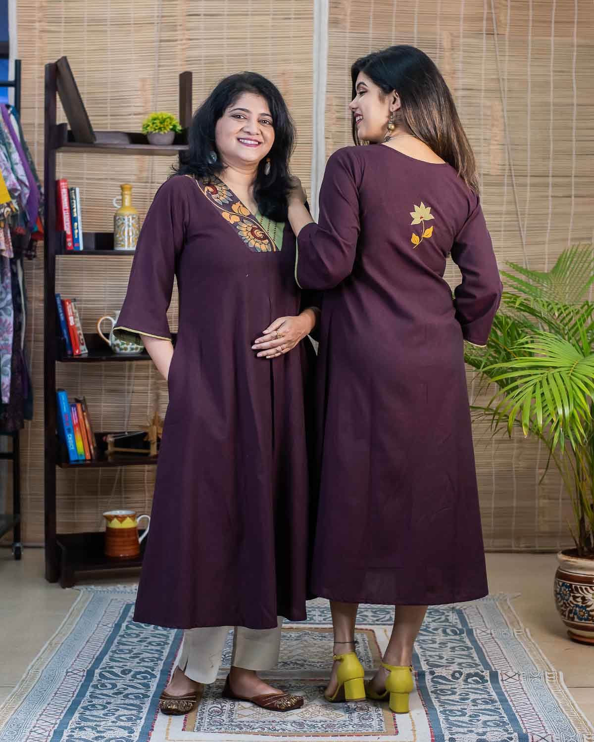 Brown Exclusive Pen kalamkari dress