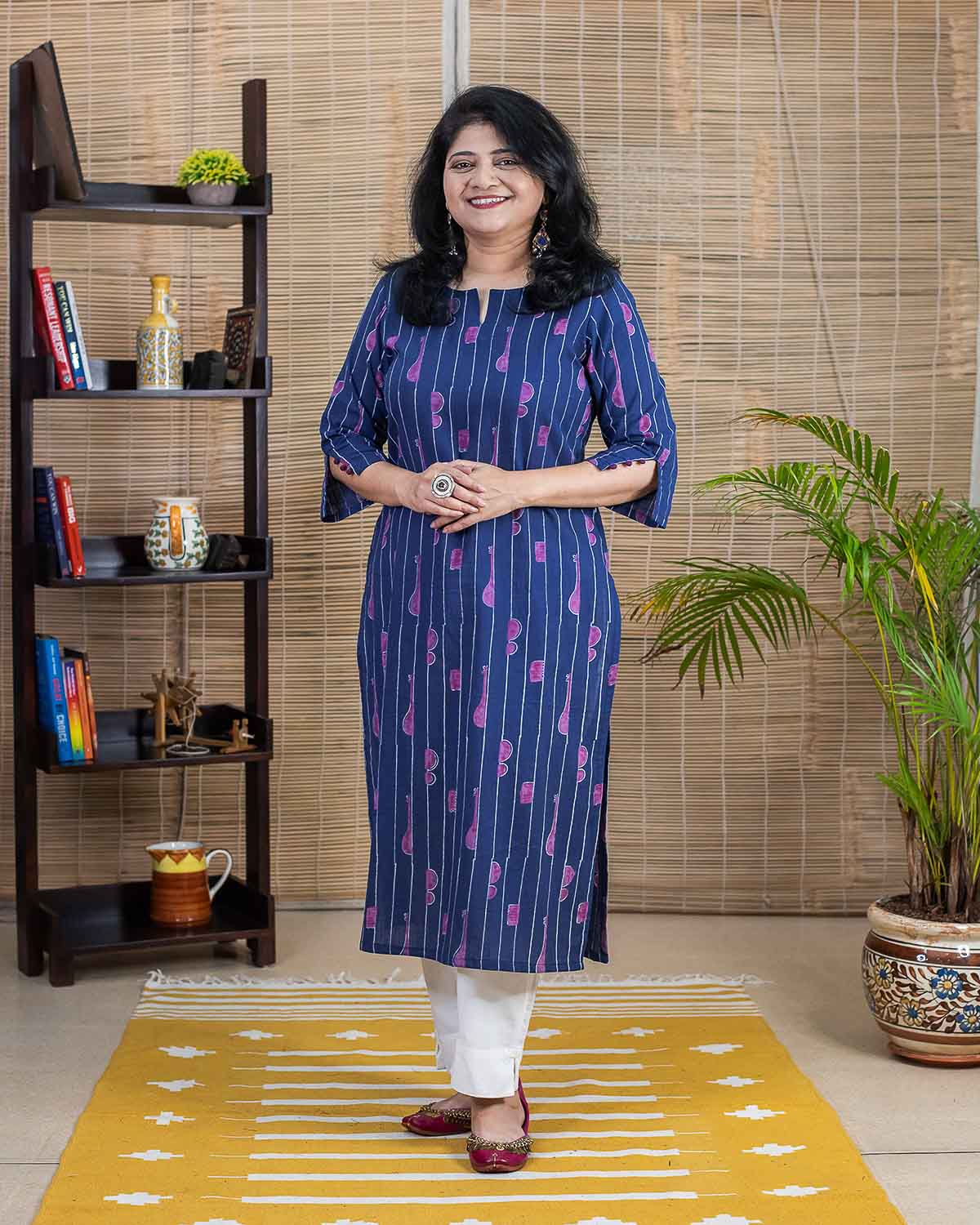 Bandish Signature blue purple Kurta