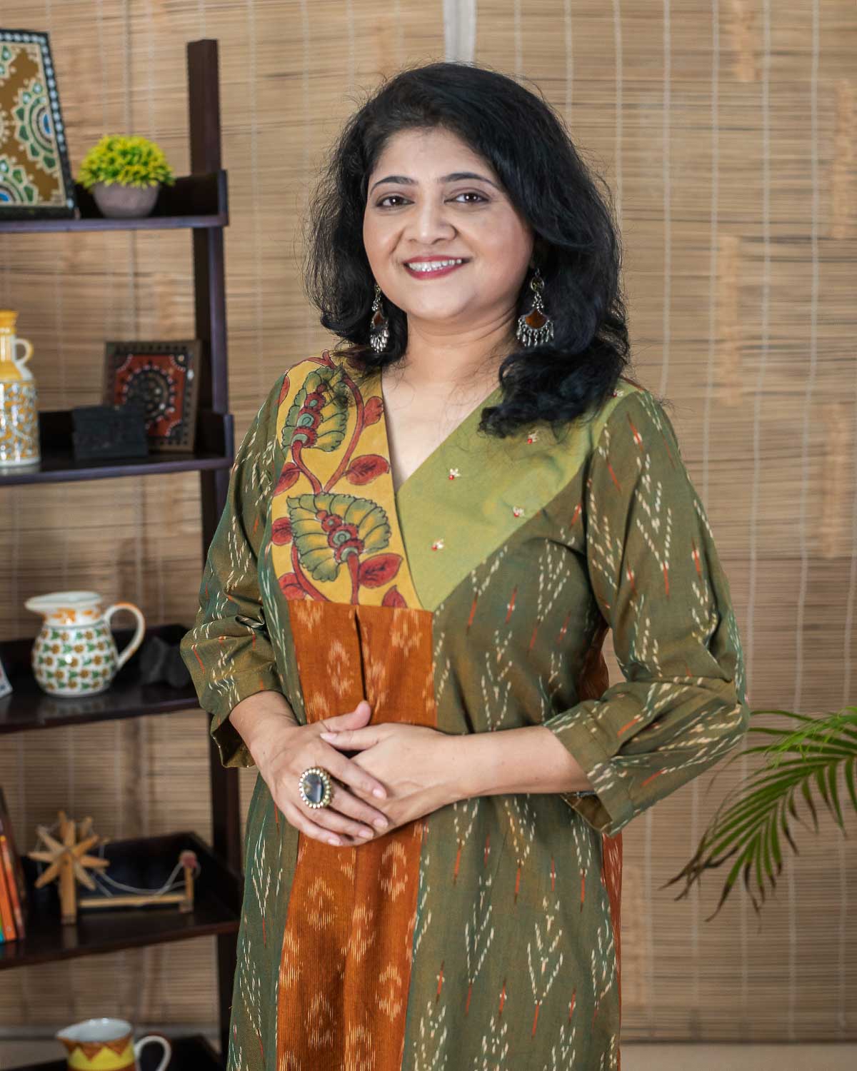 Exclusive Pen kalamkari Ikkat Kurta