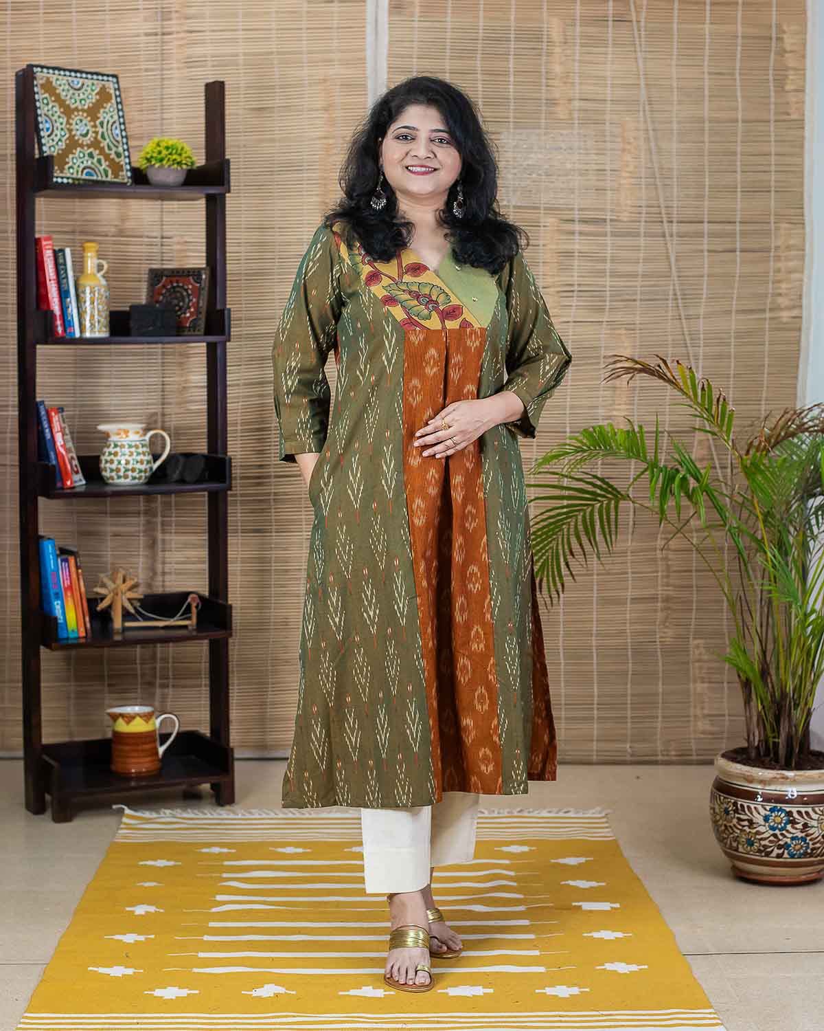 Exclusive Pen kalamkari Ikkat Kurta