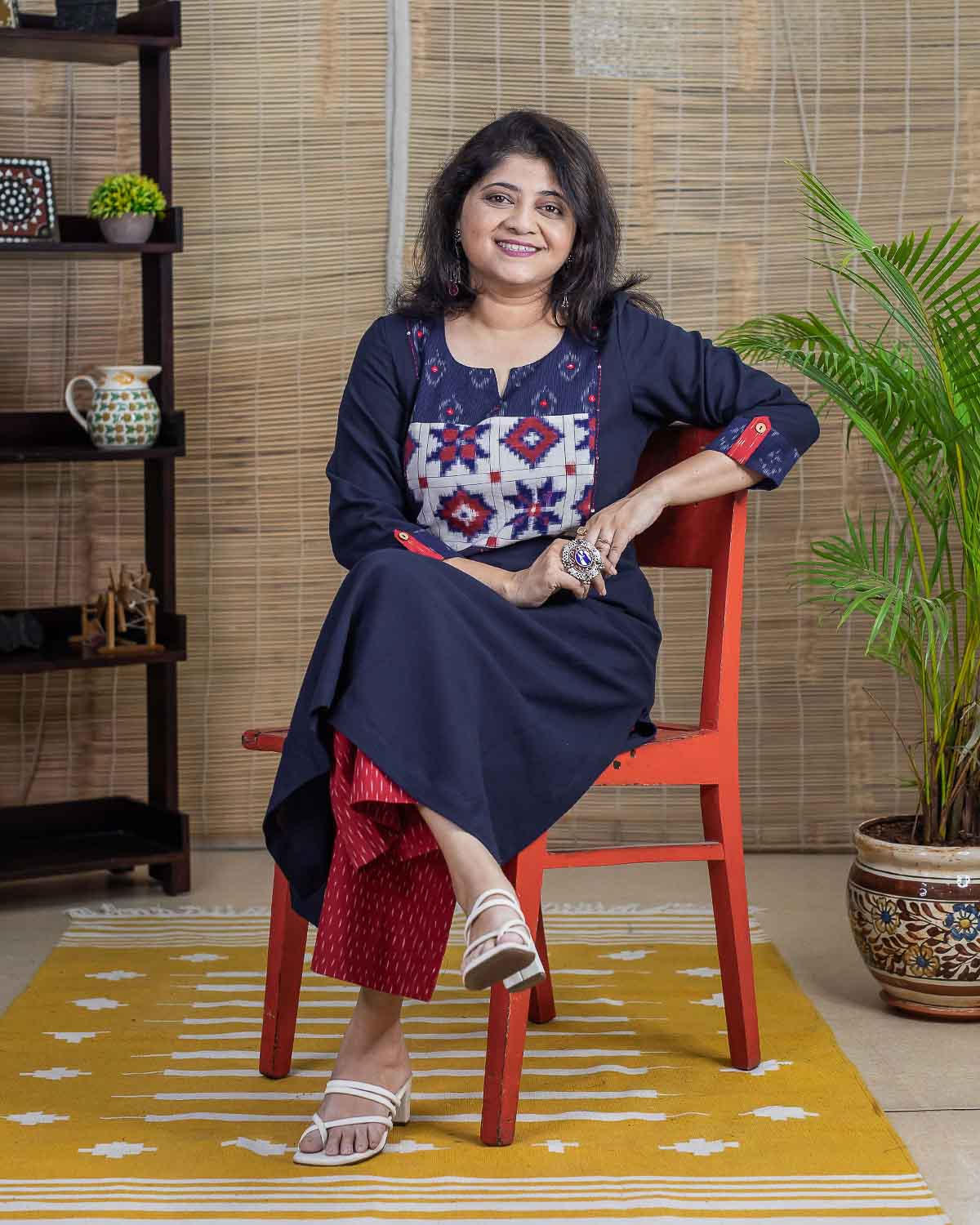 Telia Ikkat exclusive A line Kurta with slits