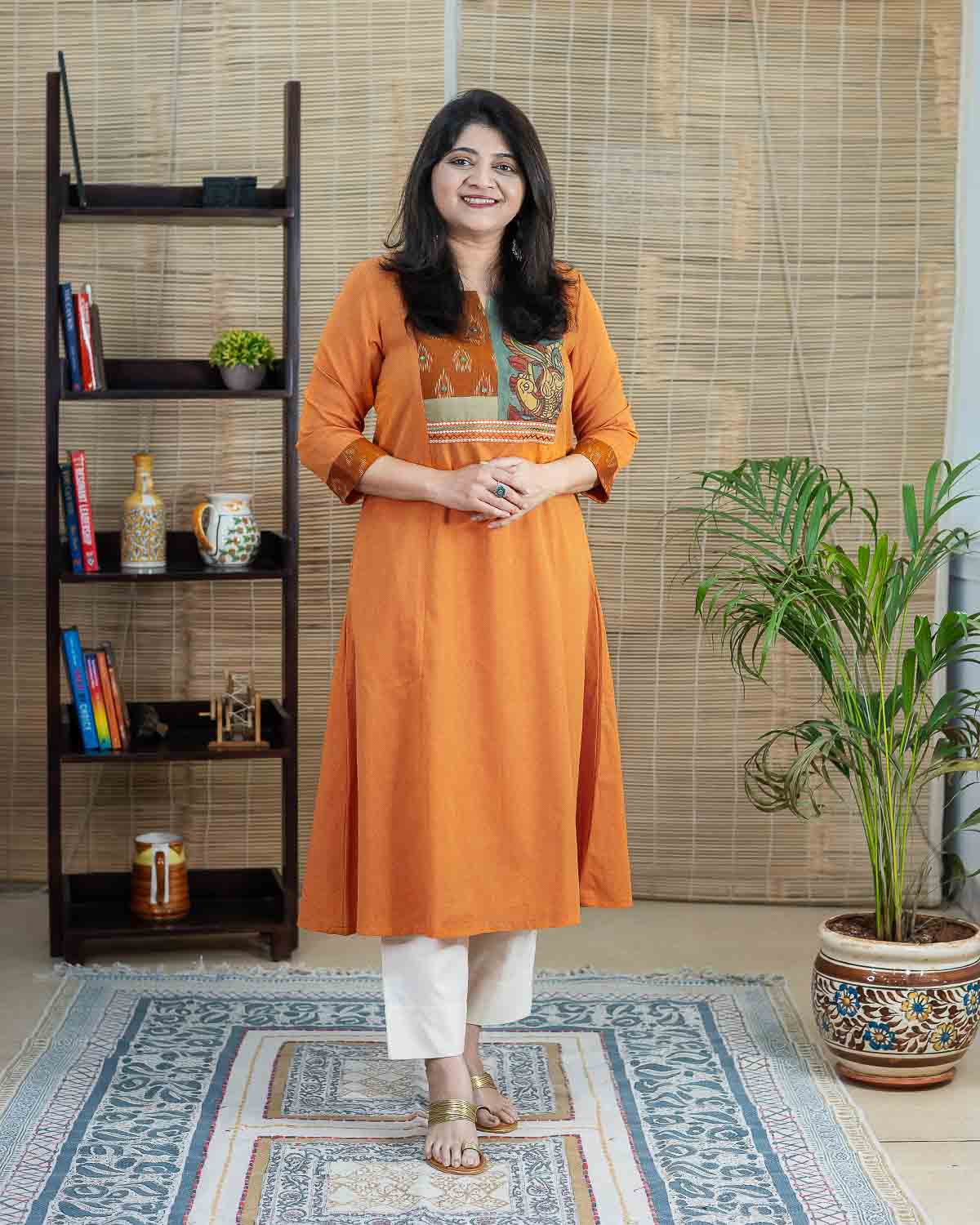 Exclusive Pen Kalamkari & ikkat dress