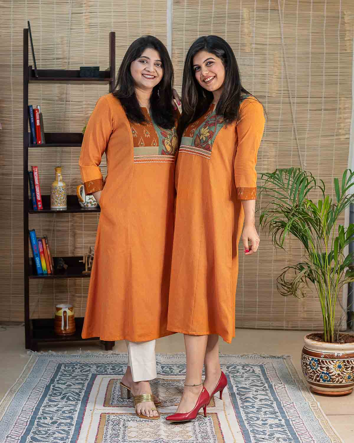 Exclusive Pen Kalamkari & ikkat dress