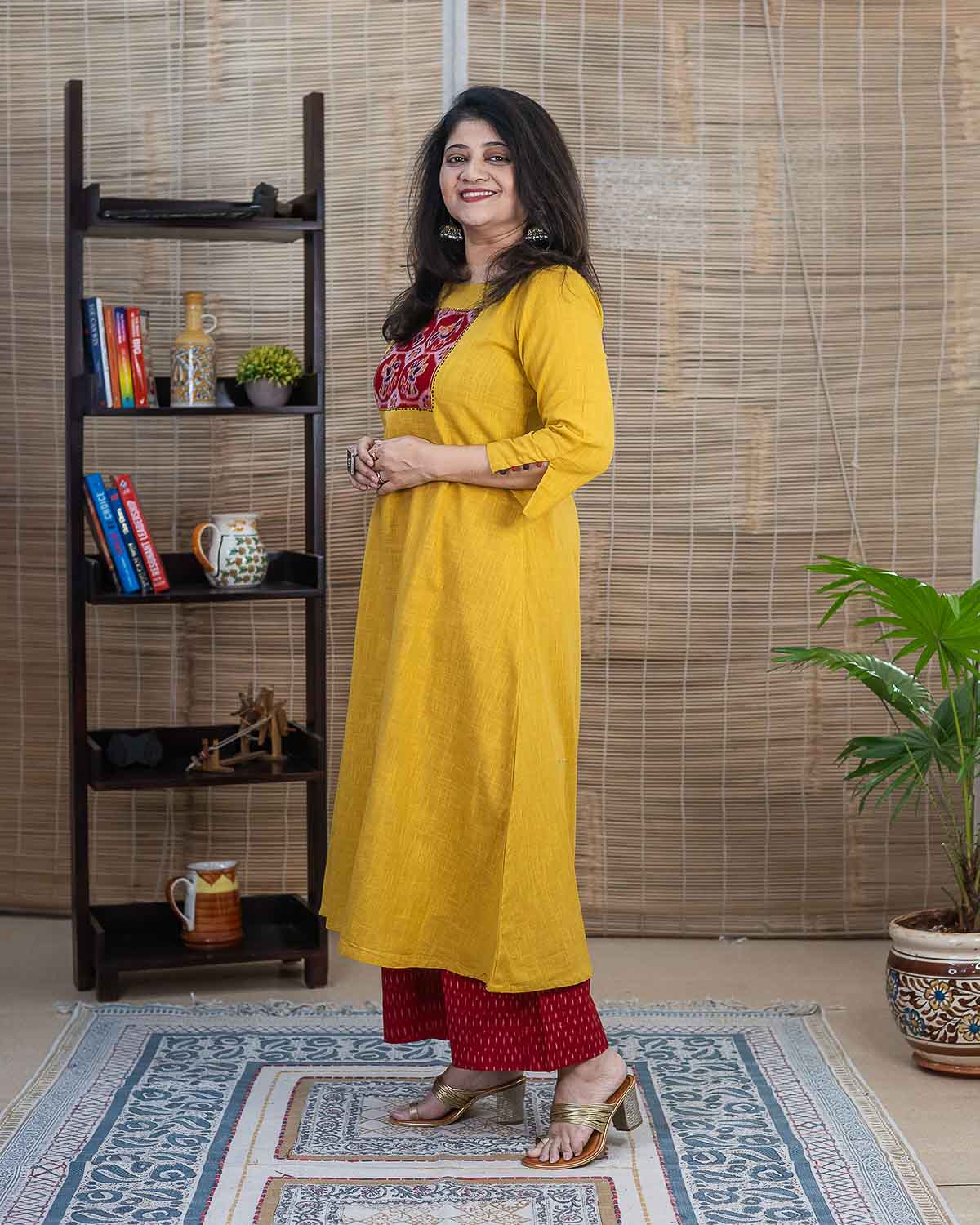Hand-woven exclusive Sambalpur Ikkat, Cotton Slub Dress/Kurta