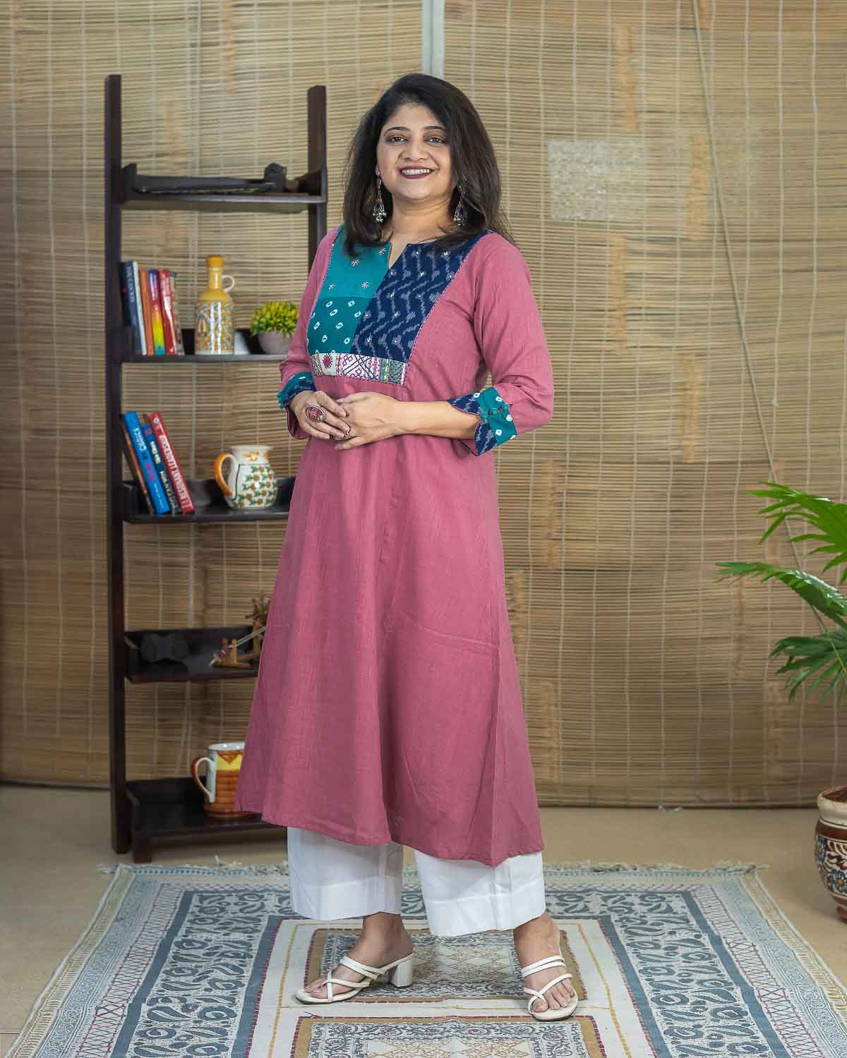 Lambani hand work, Ikkat, Bandhej collage dress, Rush me fashions Pune