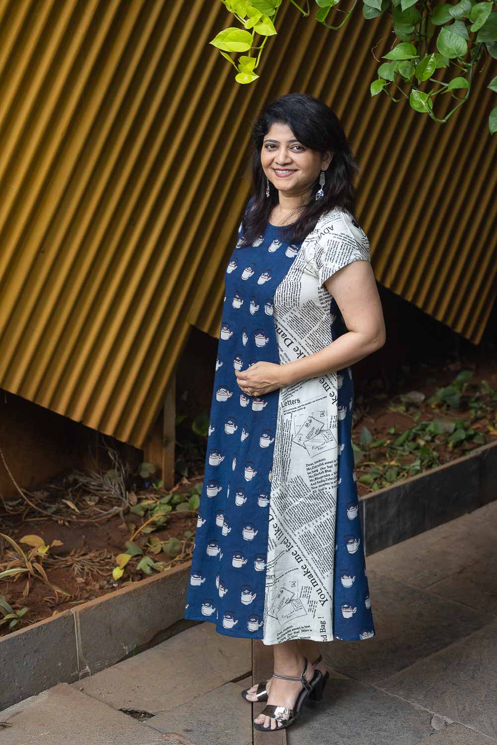 Indigo Chai kettle One Pc Dress cum Kurta