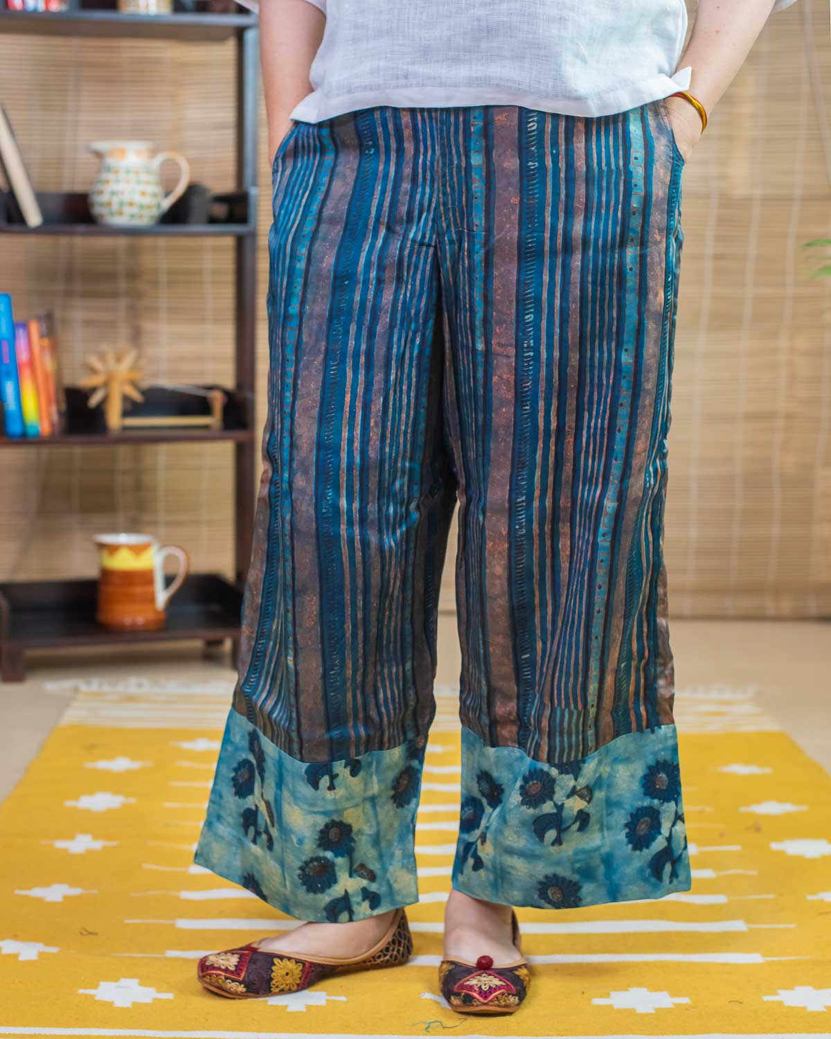 Modal silk trouser with lining